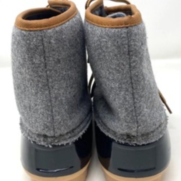 Rue21 Duckie Flannel Winter Snow Rain Women's Boot Lace Up Black Gray Size 8 - Picture 5 of 8